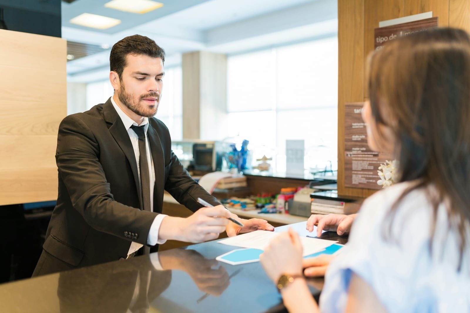 Hotel front desk
