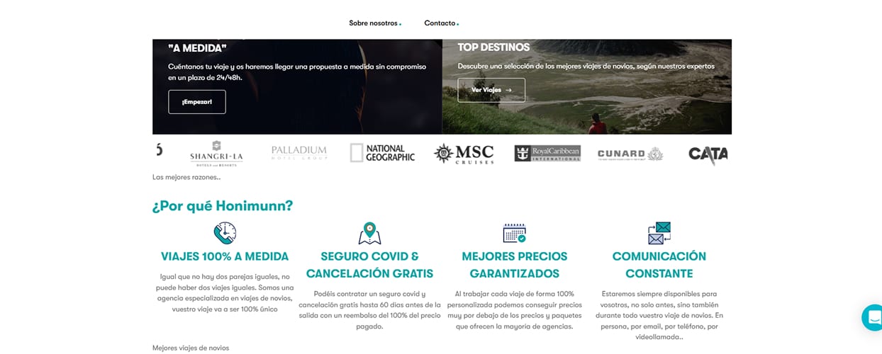 Marca y web de Honimunn antes del rebranding — captura 3